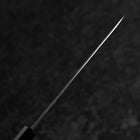 Petty White Steel #2 Kurouchi Buffalo Ebony Handle 160mm (6.3”)-[Musashi]-[Japanese-Kitchen-Knives]