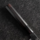 Petty White Steel #2 Kurouchi Buffalo Ebony Handle 160mm (6.3”)-[Musashi]-[Japanese-Kitchen-Knives]