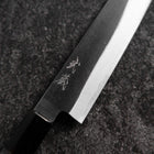 Petty White Steel #2 Kurouchi Buffalo Ebony Handle 160mm-[Musashi]-[Japanese-Kitchen-Knives]