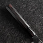 Petty White Steel #2 Kurouchi Buffalo Ebony Handle 160mm-[Musashi]-[Japanese-Kitchen-Knives]