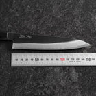 Petty White Steel #2 Kurouchi Buffalo Ebony Handle 160mm-[Musashi]-[Japanese-Kitchen-Knives]