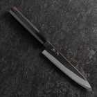 Petty White Steel #2 Kurouchi Buffalo Ebony Handle 160mm-[Musashi]-[Japanese-Kitchen-Knives]