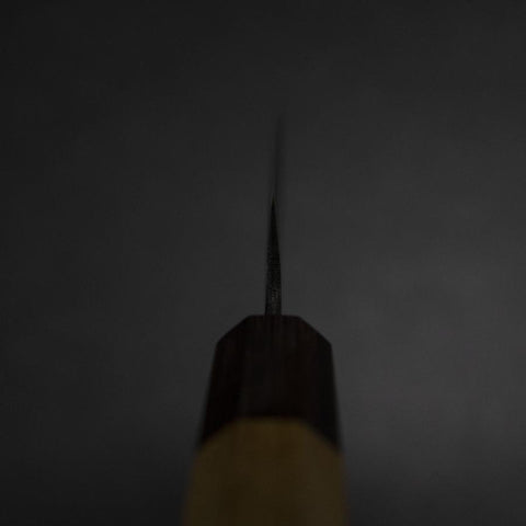 Petty White Steel #2 Kurouchi Zelkova Handle 150mm-[Musashi]-[Japanese-Kitchen-Knives]