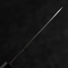 Petty White Steel #2 Stainless Clad Kasumi Buffalo Ebony Handle 110mm (4.3”)-[Musashi]-[Japanese-Kitchen-Knives]