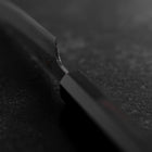 Petty White Steel #2 Stainless Clad Kasumi Buffalo Ebony Handle 110mm-[Musashi]-[Japanese-Kitchen-Knives]