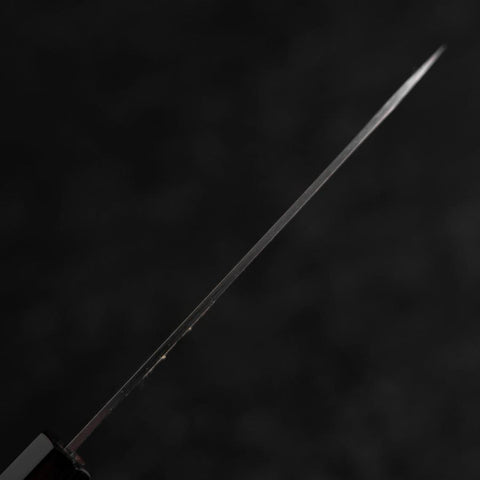 Petty White Steel #2 Stainless Clad Kasumi Buffalo Ebony Handle 110mm-[Musashi]-[Japanese-Kitchen-Knives]