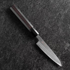 Petty White Steel #2 Stainless Clad Kasumi Buffalo Ebony Handle 110mm-[Musashi]-[Japanese-Kitchen-Knives]