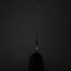 Petty White Steel #2 Stainless Clad Kurouchi Chokin Auspicious Cloud-Sun Buffalo Ebony Handle 150mm-[Musashi]-[Japanese-Kitchen-Knives]