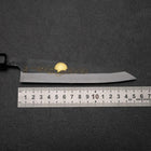 Petty White Steel #2 Stainless Clad Kurouchi Chokin Auspicious Cloud-Sun Buffalo Ebony Handle 150mm-[Musashi]-[Japanese-Kitchen-Knives]