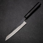 Petty White Steel #2 Stainless Clad Kurouchi Chokin Butterfly Buffalo Ebony Handle 150mm-[Musashi]-[Japanese-Kitchen-Knives]
