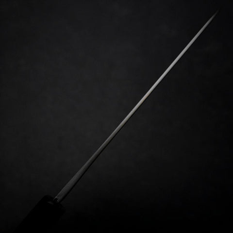 Petty White Steel #2 Stainless Clad Kurouchi Chokin Butterfly Buffalo Ebony Handle 150mm-[Musashi]-[Japanese-Kitchen-Knives]