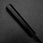 Petty White Steel #2 Stainless Clad Kurouchi Chokin Butterfly Buffalo Ebony Handle 150mm-[Musashi]-[Japanese-Kitchen-Knives]