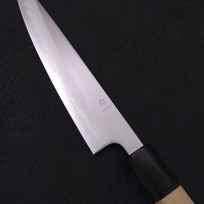Petty White steel #1 Polished Buffalo Magnolia Handle 135mm-White steel #1-Polished-Japanese Handle-[Musashi]-[Japanese-Kitchen-Knives]