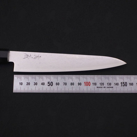 Petty ZA-18 Damascus Buffalo Ebony Handle 150mm (5.9”)-[Musashi]-[Japanese-Kitchen-Knives]
