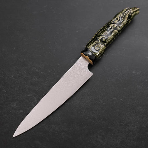 Petty ZA-18 Damascus Ceramics Dragon Handle 150mm (5.9”)-[Musashi]-[Japanese-Kitchen-Knives]
