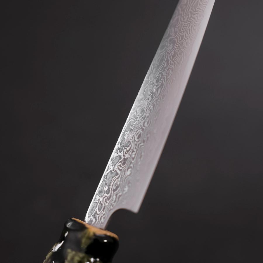 Petty ZA-18 Damascus Ceramics Dragon Handle 150mm (5.9”)-[Musashi]-[Japanese-Kitchen-Knives]