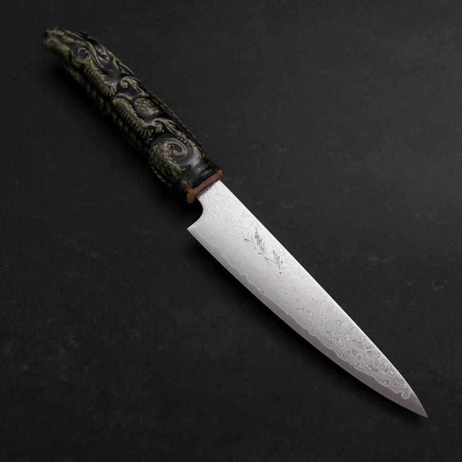 Petty ZA-18 Damascus Ceramics Dragon Handle 150mm (5.9”)-[Musashi]-[Japanese-Kitchen-Knives]