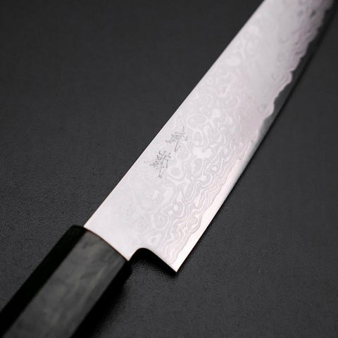 Petty ZA-18 Damascus Green Urushi Handle 150mm-[Musashi]-[Japanese-Kitchen-Knives]