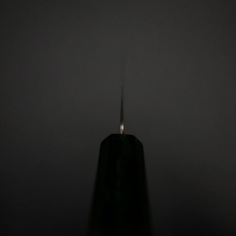 Petty ZA-18 Damascus Green Urushi Handle 150mm-[Musashi]-[Japanese-Kitchen-Knives]