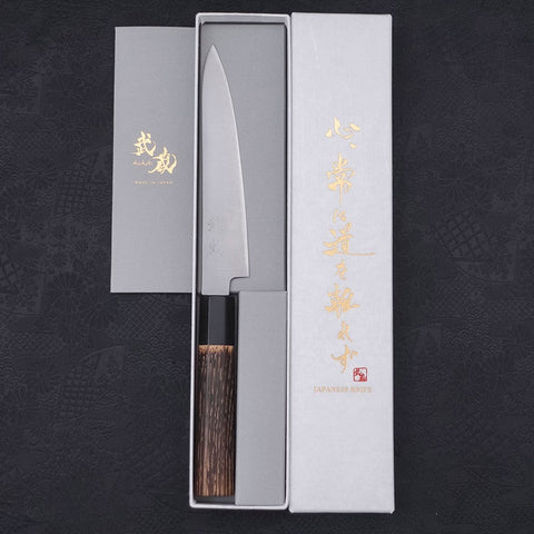 Petty ZDP-189 Polished Buffalo Chestnuts Handle 150mm (5.9”)-[Musashi]-[Japanese-Kitchen-Knives]