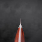 Petty knife AUS-8 Polished Western Brown Handle 130mm (5.1”)-[Musashi]-[Japanese-Kitchen-Knives]