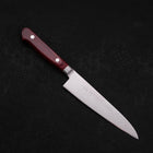 Petty knife AUS-8 Polished Western Red Handle 130mm (5.1”)-[Musashi]-[Japanese-Kitchen-Knives]