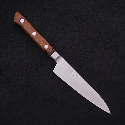 Petty knife VG-5 Tsuchime Western Handle 120mm (4.7”)-[Musashi]-[Japanese-Kitchen-Knives]