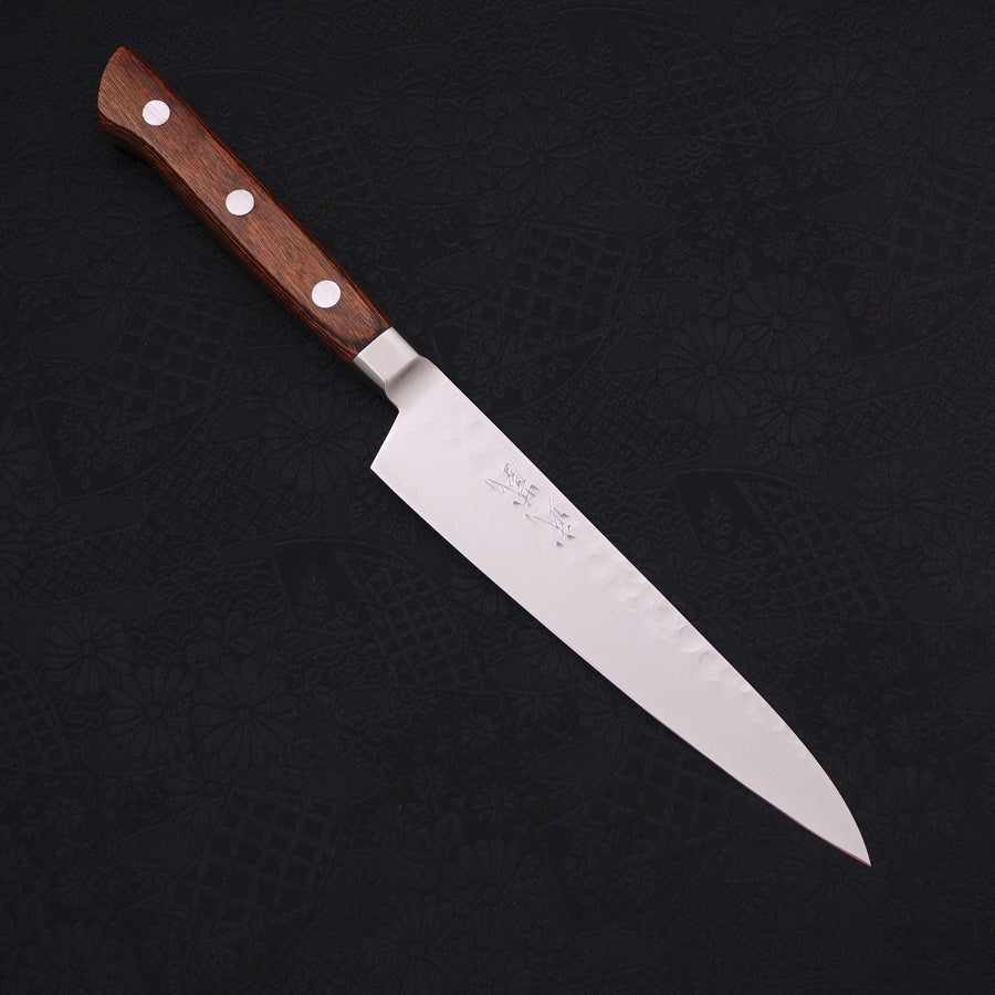 Petty knife VG-5 Tsuchime Western Handle 150mm-VG-5-Polished-Western Handle-[Musashi]-[Japanese-Kitchen-Knives]