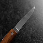 Pocket Knife AUS-8 Hawaiian Koa Outdoor Knife 75mm with Leather Sheath (2.2”)-[Musashi]-[Japanese-Kitchen-Knives]