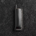 Pocket Knife VG-10 Stabilized Wood Outdoor Knife (Angled edge blade) 85mm with Leather Sheath (2.4”)-[Musashi]-[Japanese-Kitchen-Knives]