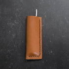 Pocket Knife VG-10 Karin Outdoor Knives 85mm with Leather Sheath (3.3”)-[Musashi]-[Japanese-Kitchen-Knives]