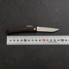 Pocket Knife VG-10 Wenge Outdoor Knives 60mm with Leather Sheath (2.4”)-[Musashi]-[Japanese-Kitchen-Knives]