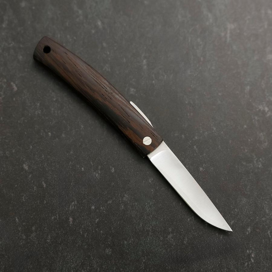Pocket Knife VG-10 Wenge Outdoor Knives 60mm with Leather Sheath