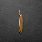 Pocket Knife VG-10 Zelkova Outdoor Knife 60mm with Leather Sheath-[Musashi]-[Japanese-Kitchen-Knives]