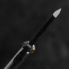 Pocket Knife White Steel #2 60mm Carbon Kurouchi Tsuchime Knifegata with Paulownia Wooden Box-[Musashi]-[Japanese-Kitchen-Knives]