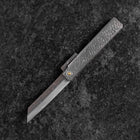 Pocket Knife White Steel #2 75mm Carbon Tsuchime Knifegata with Paulownia Wooden Box-[Musashi]-[Japanese-Kitchen-Knives]