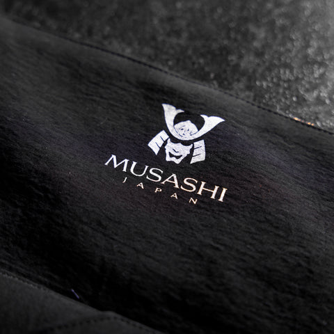 Musashi Japanese Style Kitchen Knife Roll Navy Golden Dragon 2 Pockets Handmade