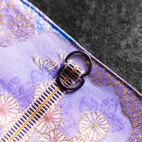Musashi Japanese Style Kitchen Knife Roll Yamagata Kikkamon - Purple 2 Pockets Handmade