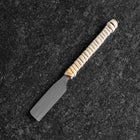Razor/Kamisori Blue Steel #2 Kurouchi White Cord Handle 50mm with wooden box-[Musashi]-[Japanese-Kitchen-Knives]