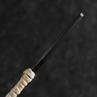 Razor/Kamisori Blue Steel #2 Kurouchi White Cord Handle 50mm with wooden box-[Musashi]-[Japanese-Kitchen-Knives]