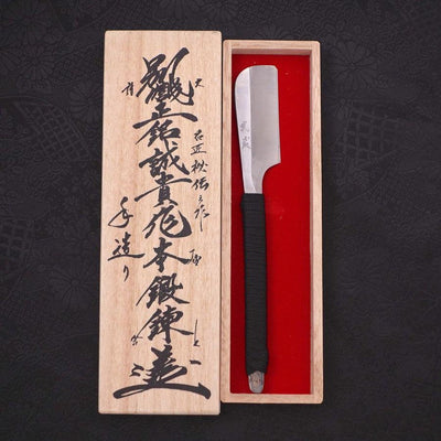 Razor/Kamisori Blue steel #2 Suminagashi Cord handle 50mm-Blue steel #2-Suminagashi-[Musashi]-[Japanese-Kitchen-Knives]