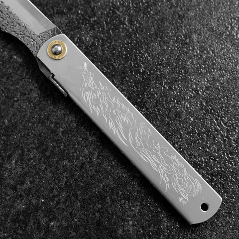 Ryubu-Dragon Higonokami Aogami 120mm-[Musashi]-[Japanese-Kitchen-Knives]