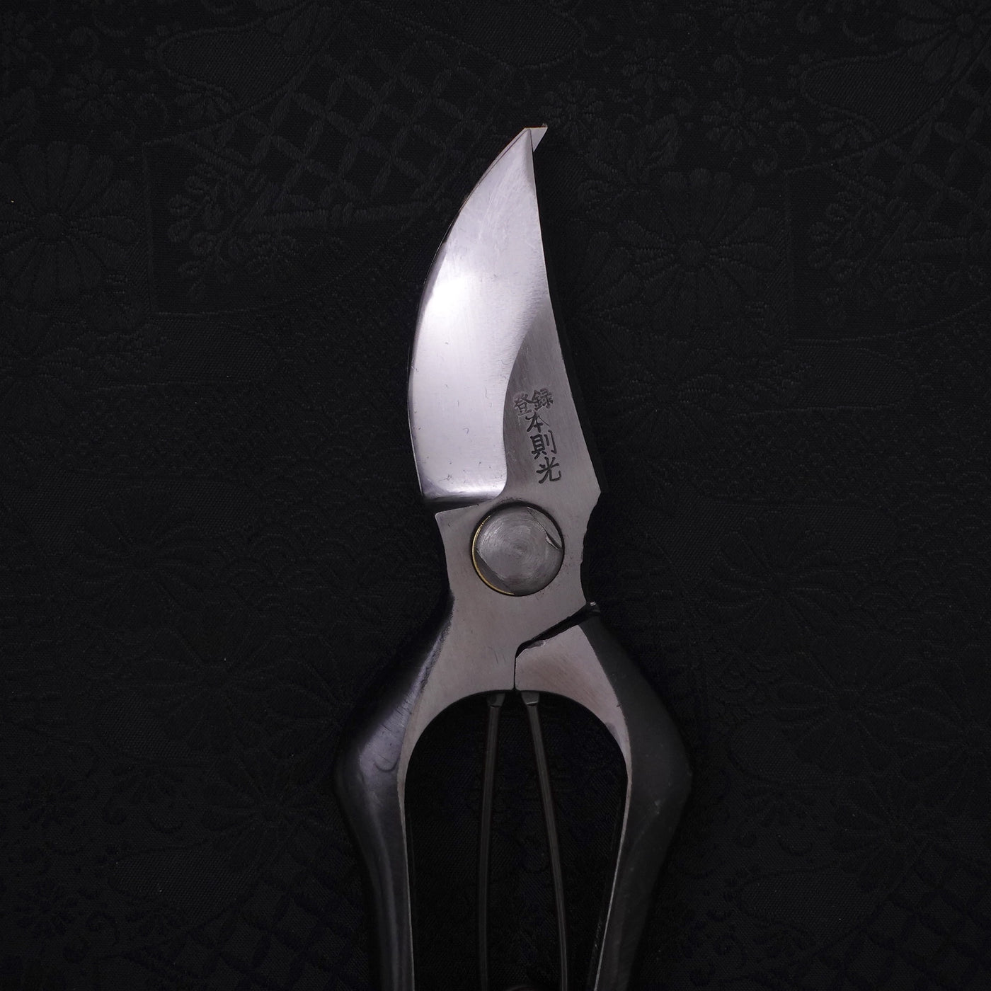 Black Musashi Pruning Shears / Garden Scissors Left-hand Forged Handmade 200mm
