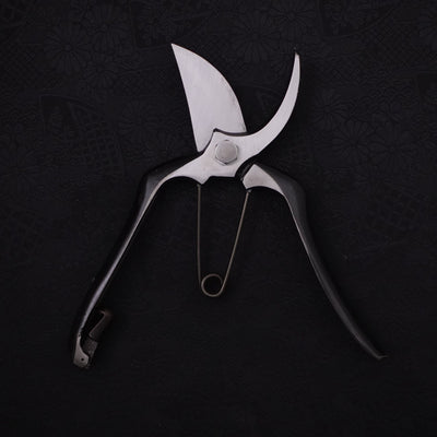 Black Musashi Pruning Shears / Garden Scissors Left-hand Forged Handmade 200mm