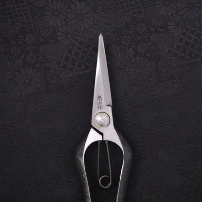 Black Musashi Pruning Shears / Garden Scissors Undercuts Forged Handmade 200mm