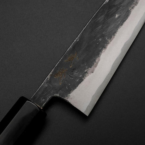 Sabaki Blue Steel #1 Kurouchi Buffalo Magnolia Handle 150mm (5.9”)-[Musashi]-[Japanese-Kitchen-Knives]