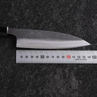 Sabaki White Steel #2 Kurouchi Buffalo Ebony Handle 140mm (5.5”)-[Musashi]-[Japanese-Kitchen-Knives]