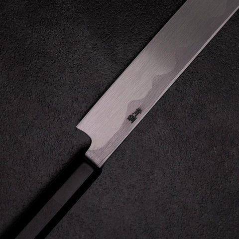 Sakimaru Takohiki Blue Steel #2 Kasumi Buffalo Ebony Handle 300mm (11.8”)-[Musashi]-[Japanese-Kitchen-Knives]