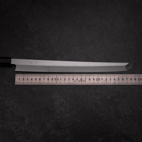 Sakimaru Takohiki Blue Steel #2 Kasumi Buffalo Ebony Handle 300mm-[Musashi]-[Japanese-Kitchen-Knives]