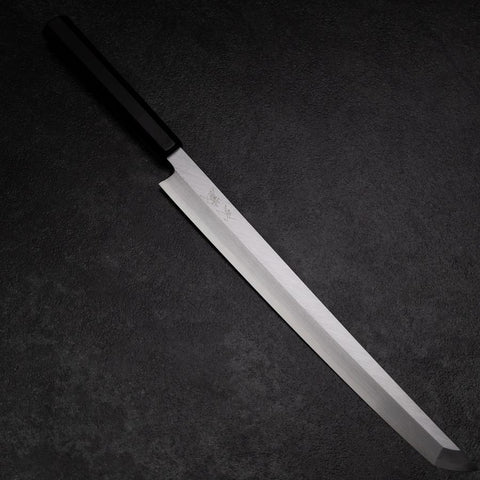 Sakimaru Takohiki Blue Steel #2 Kasumi Buffalo Ebony Handle 300mm-[Musashi]-[Japanese-Kitchen-Knives]